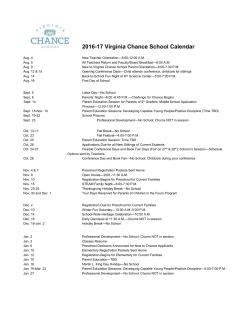 201617 Virginia Chance School Calendar