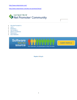 The Net Promoter Score and System