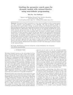 Limiting the parameter search space for dynamic models with