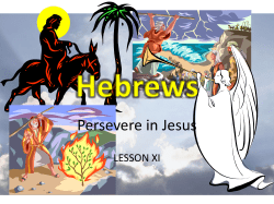 Hebrews Lesson XI
