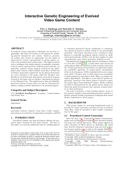 Interactive Genetic Engineering of Evolved Video Game