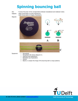 Spinning bouncing ball