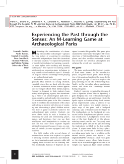 Experiencing the Past through the Senses: An M