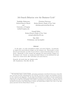 Job Search Behavior over the Business Cycle