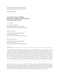 Can Sticky Price Models Generate Volatile and Persistent Real