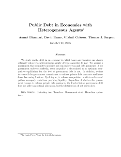 Public Debt in Economies with Heterogeneous Agents