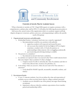 Chapter Academic Planning Program - UNC