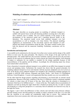 Modeling of sediment transport and self-cleansing in sea