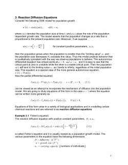 3. Reaction Diffusion Equations