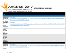 AACUSS 2017 Session Handouts