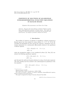 EXISTENCE OF SOLUTIONS OF QUASILINEAR