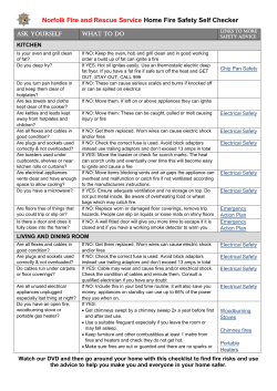 Home Fire Risk Self Checker - Norfolk Fire and Rescue Service