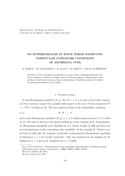 On hypersurfaces in space forms satisfying particular curvature