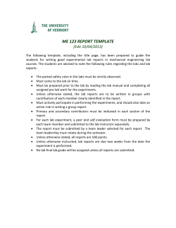 ME 314 LAB - University of Vermont