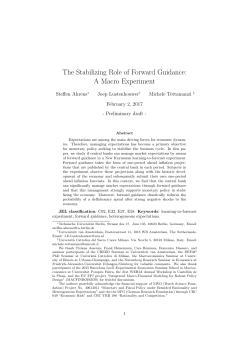 The Stabilizing Role of Forward Guidance: A Macro Experiment