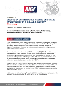 discussion on interactive meeting on gst and implications for the