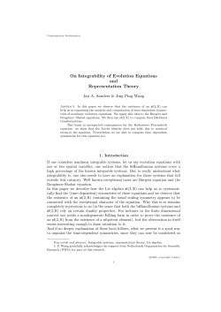 On Integrability of Evolution Equations and Representation Theory