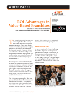 ROI Advantages in Value-Based Franchises