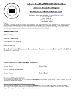 McHenry Area CHARACTER COUNTS Form