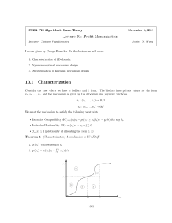 Profit Maximization 10.1 Characterization