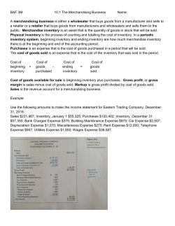 BAF 3M 10.1 The Merchandising Business