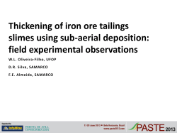 Thickening of iron ore tailings slimes using sub-aerial