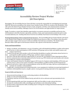 The Accessibility Review Project Worker is primarily responsible for