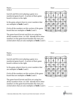 Assessment Task 2 - Howard County Public School System