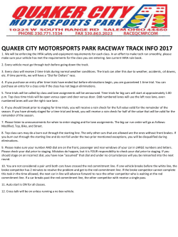QUAKER CITY MOTORSPORTS PARK RACEWAY TRACK INFO 2017