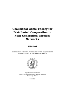 Coalitional Game Theory for Distributed Cooperation in Next