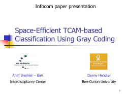 Space-Efficient TCAM-based Classification Using Gray Coding