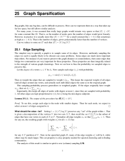25 Graph Sparsification