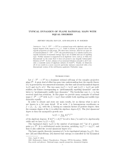 Typical dynamics of plane rational maps with equal