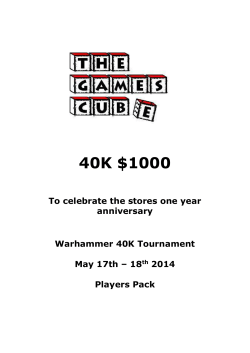 The Games Cube 40K $1000 is an 1500 point, five game