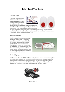 Injury Proof Your Boots