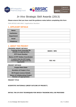 Strategic Skills Awards application form