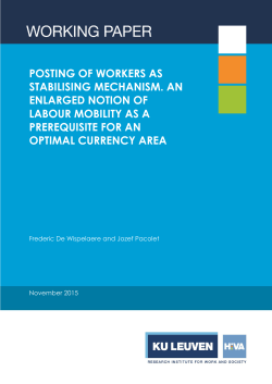 Posting of workers as stabilising mechanism. An enlarged
