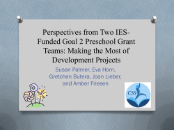 Perspectives from Two IES-Funded Goal 2 Preschool Grant Teams