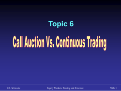 Call Auctions