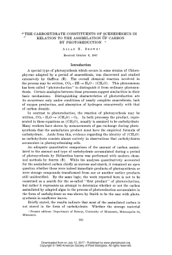 sented in these equations as (CH,O), usually` is assumed to be