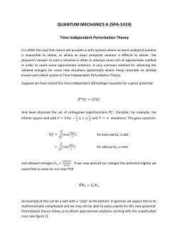 Time independent perturbation theory File