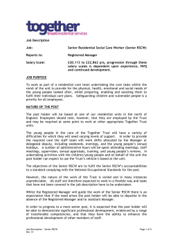 job description - Together Trust Careers