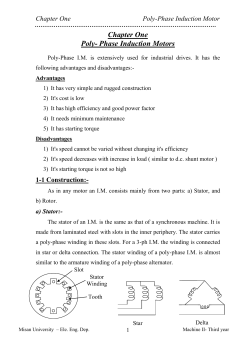 Poly- Phase Induction Motors