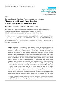 Interaction of Classical Platinum Agents with the Monomeric