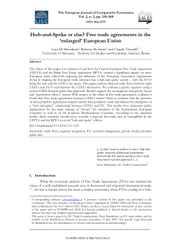 Hub-and-Spoke or else? Free trade agreements in the `enlarged