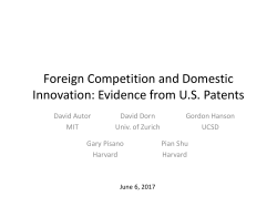 Foreign Competition and Domestic Innovation