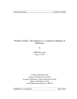 Product Variety: The Intensive vs. Extensive Margins