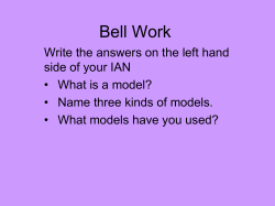 Section 3 Scientific Models
