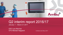 Q2 interim report 2016/17 January 1 – March 31 2017