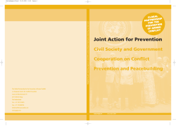 Joint Action for Prevention Civil Society and Government